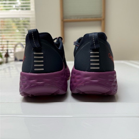 WOMEN'S AETREX DANIKA ARCH SUPPORT SNEAKER NAVY CORAL/PURPLE - Picture 3 of 9